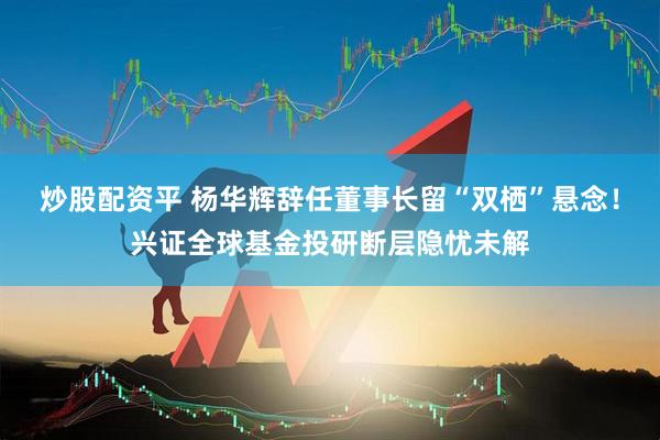 炒股配资平 杨华辉辞任董事长留“双栖”悬念！兴证全球基金投研断层隐忧未解